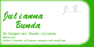 julianna bunda business card